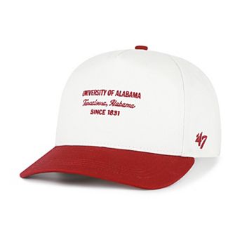 Men's '47 White Alabama Crimson Tide Contemporary Basics Two-Tone Hitch Adjustable Hat