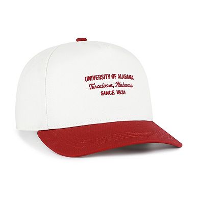 Men's '47 White Alabama Crimson Tide Contemporary Basics Two-Tone Hitch Adjustable Hat