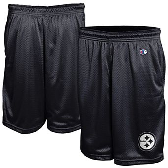 Men's Champion Black Pittsburgh Steelers Classic Mesh Shorts