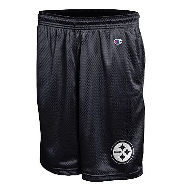 Men's Champion Black Pittsburgh Steelers Classic Mesh Shorts