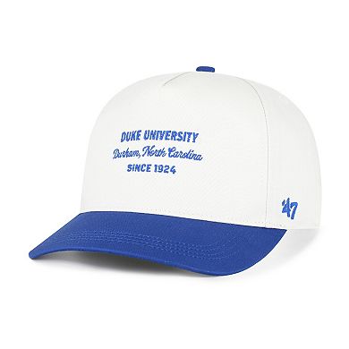 Men's '47 White Duke Blue Devils Contemporary Basics Two-Tone Hitch Adjustable Hat