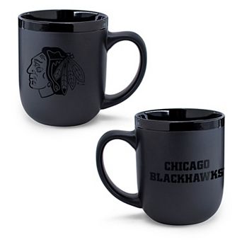WinCraft Chicago Blackhawks 17oz. Black Tonal Ceramic Mug