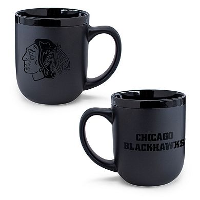 WinCraft Chicago Blackhawks 17oz. Black Tonal Ceramic Mug