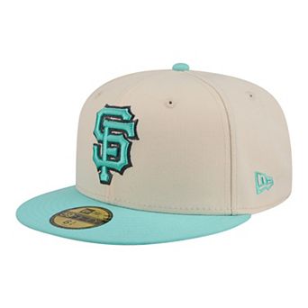 Men's New Era Light Beige/Turquoise San Francisco Giants Two-Tone Color Pack 59FIFTY Fitted Hat