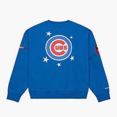 Women's Mitchell & Ness Royal Chicago Cubs Pep Rally Sweatshirt