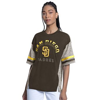 Women's G-III 4Her by Carl Banks Brown San Diego Padres Off-Season Oversized Top