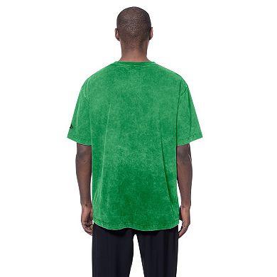 Men's New Era Green Boston Celtics Oversized Throwback Collection Mineral Wash T-Shirt