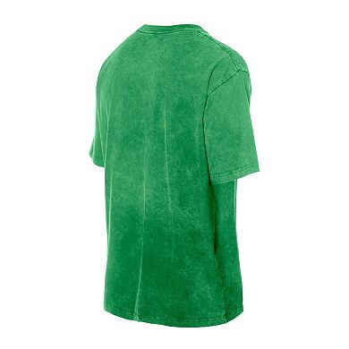 Men's New Era Green Boston Celtics Oversized Throwback Collection Mineral Wash T-Shirt