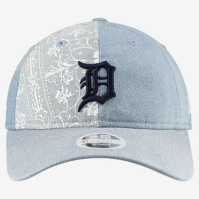 Women's New Era Detroit Tigers Denim Patchwork 9TWENTY Adjustable Hat