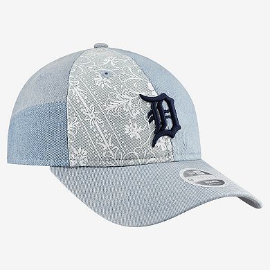 Women's New Era Detroit Tigers Denim Patchwork 9TWENTY Adjustable Hat