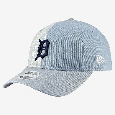 Women's New Era Detroit Tigers Denim Patchwork 9TWENTY Adjustable Hat