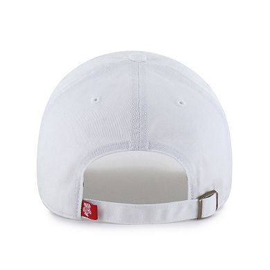 Men's '47 White Wisconsin Badgers Vault Clean Up Adjustable Hat