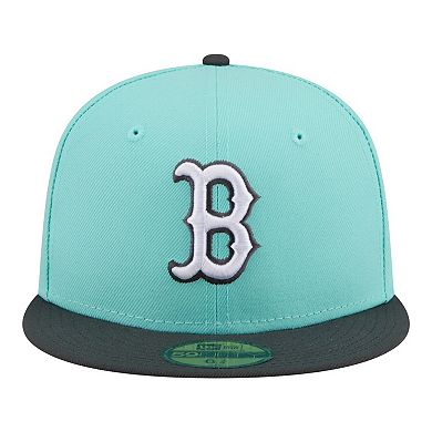 Men's New Era Turquoise/Charcoal Boston Red Sox Two-Tone Color Pack 59FIFTY Fitted Hat