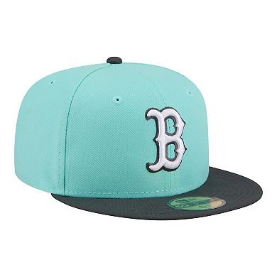 Men's New Era Turquoise/Charcoal Boston Red Sox Two-Tone Color Pack 59FIFTY Fitted Hat