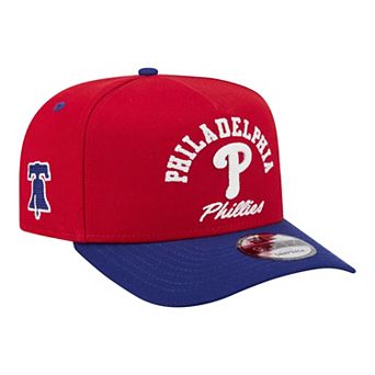 Men's New Era Red/Royal Philadelphia Phillies Arched A-Frame 9FIFTY Adjustable Hat