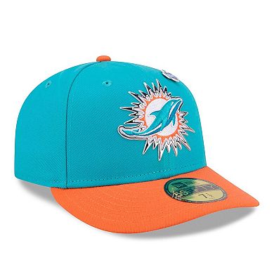 Men's New Era Aqua/Orange Miami Dolphins 2026 NFL Draft Pre-Curved 59FIFTY Fitted Hat