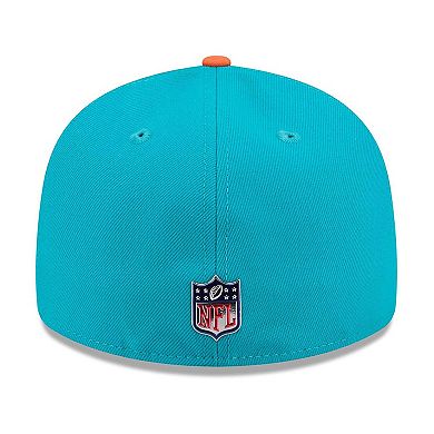 Men's New Era Aqua/Orange Miami Dolphins 2026 NFL Draft Pre-Curved 59FIFTY Fitted Hat