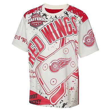 Youth Outerstuff Cream Detroit Red Wings Top Player T-Shirt