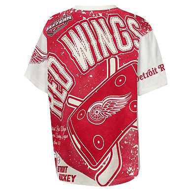 Youth Outerstuff Cream Detroit Red Wings Top Player T-Shirt