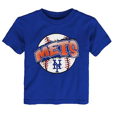 Toddler Outerstuff Royal New York Mets Split Ball T-Shirt