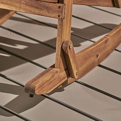 Outdoor Adirondack Rocking Chair with Wide Armrests for Backyard, Patio or Deck Relaxation