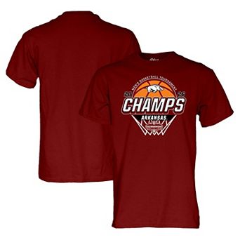 Unisex Blue 84 Cardinal Arkansas Razorbacks 2026 SEC Men's Basketball Tournament Champions Locker Room T-Shirt