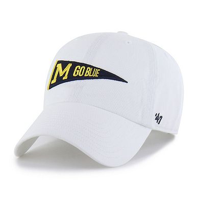 Men's '47 White Michigan Wolverines Vault Clean Up Adjustable Hat