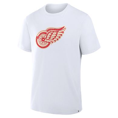 Men's Fanatics White Detroit Red Wings Elevated Essential T-Shirt