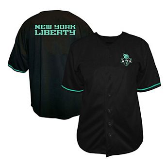 Men's Fanatics Black New York Liberty Big & Tall Full-Button Fashion Jersey
