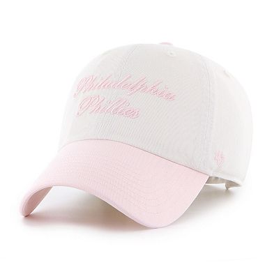 Women's '47 White/Pink Philadelphia Phillies Gelato Two-Tone Clean Up Adjustable Hat