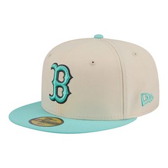 Men's New Era Light Beige/Turquoise Boston Red Sox Two-Tone Color Pack 59FIFTY Fitted Hat