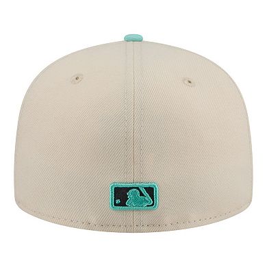 Men's New Era Light Beige/Turquoise Boston Red Sox Two-Tone Color Pack 59FIFTY Fitted Hat