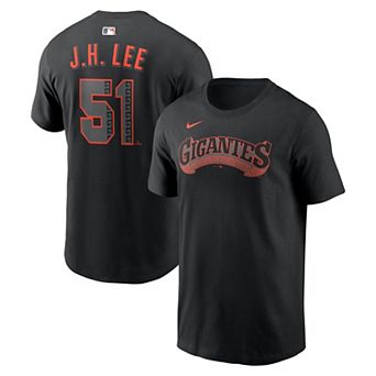 Men's Nike Jung Hoo Lee Black San Francisco Giants Alternate Name & Number T-Shirt