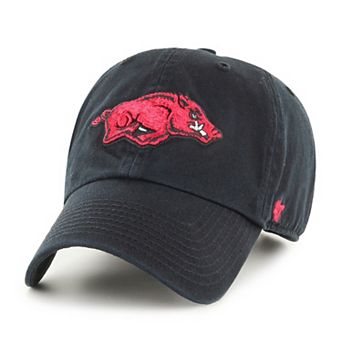 Youth '47 Black Arkansas Razorbacks Clean Up Adjustable Hat