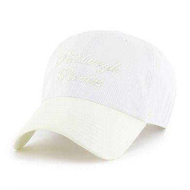 Women's '47 White/Yellow Pittsburgh Pirates Gelato Two-Tone Clean Up Adjustable Hat