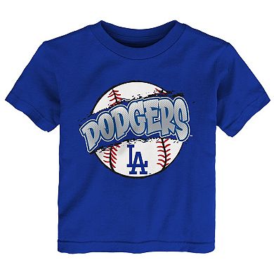 Toddler Outerstuff Royal Los Angeles Dodgers Split Ball T-Shirt