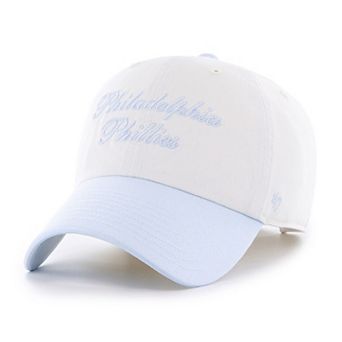 Women's '47 White/Light Blue Philadelphia Phillies Gelato Two-Tone Clean Up Adjustable Hat