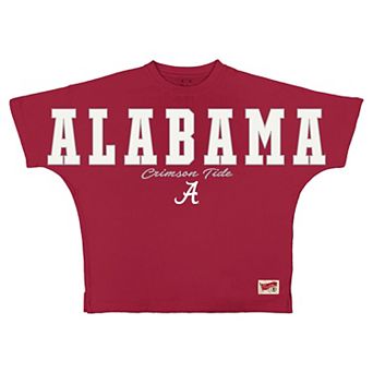 Women's Pressbox Crimson Alabama Crimson Tide Flannigan Oversized T-Shirt