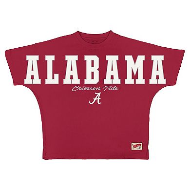 Women's Pressbox Crimson Alabama Crimson Tide Flannigan Oversized T-Shirt