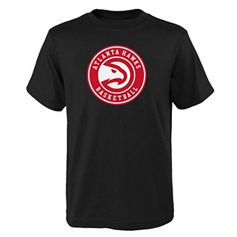 Youth Outerstuff Black Atlanta Hawks Primary Logo T-Shirt