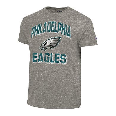 Men's Champion Heather Charcoal Philadelphia Eagles Ultimate Tri-Blend T-Shirt