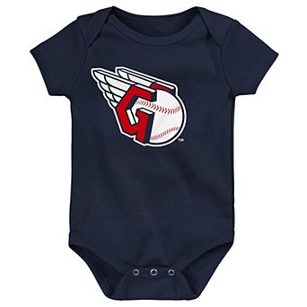 Infant Outerstuff Navy Cleveland Guardians Logo Bodysuit