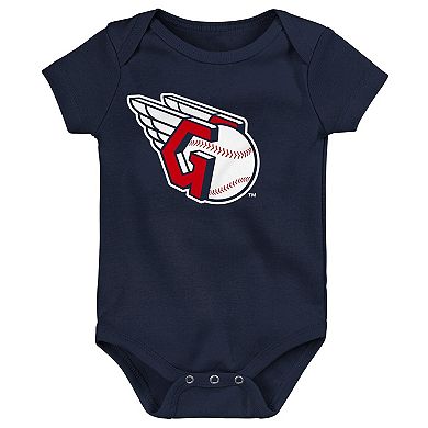 Infant Outerstuff Navy Cleveland Guardians Logo Bodysuit