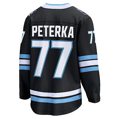 Men's Fanatics JJ Peterka Black Utah Mammoth Home Breakaway Jersey