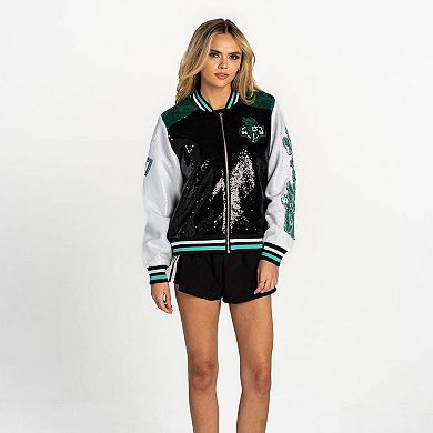 Women's The Wild Collective Black New York Liberty Sequin Jacket