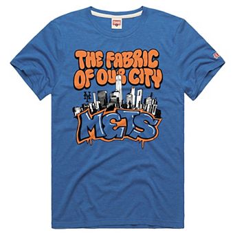 Men's Homage Royal New York Mets Tri-Blend Hyperlocal T-Shirt