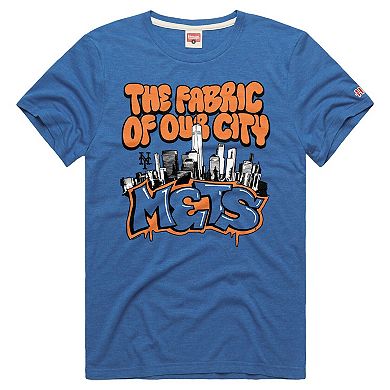 Men's Homage Royal New York Mets Tri-Blend Hyperlocal T-Shirt