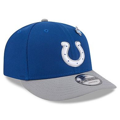 Youth New Era Royal/Gray Indianapolis Colts 2026 NFL Draft Pre-Curved 9FIFTY Snapback Hat