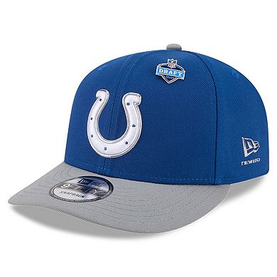 Youth New Era Royal/Gray Indianapolis Colts 2026 NFL Draft Pre-Curved 9FIFTY Snapback Hat