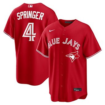Men's Nike George Springer Red Toronto Blue Jays Canada Day Replica Jersey